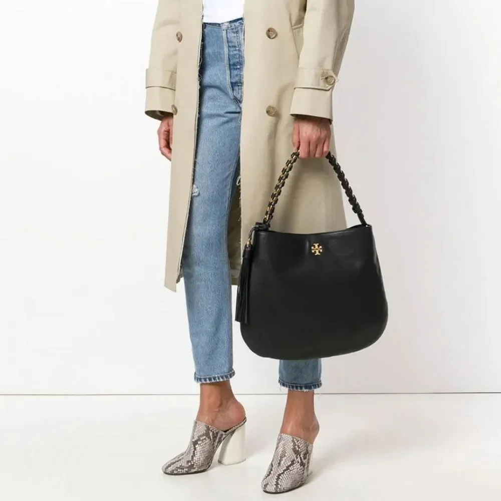 Tory Burch Brooke Hobo Bag with Braided Handle